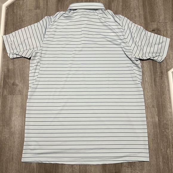 KJUS Men's Light Blue & Navy Striped Polo, size XL - Picture 3 of 9